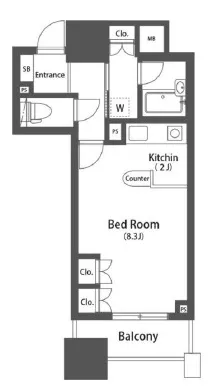 ファミール新宿グランスイートタワー 3階 30.49㎡