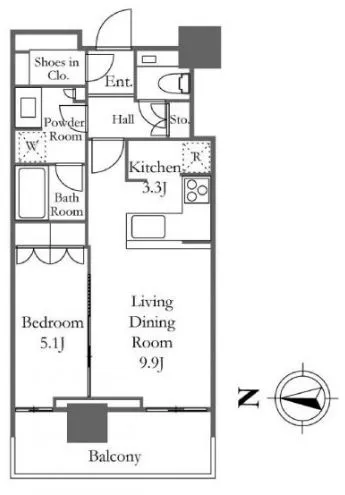 ザ・パークハウス晴海タワーズ　ティアロレジデンス 31階 47.3㎡