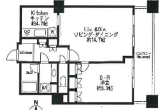六本木ヒルズレジデンス B棟 23階 64.56㎡