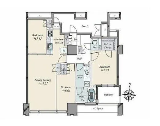 ワールドシティタワーズ キャピタルタワー 29階 82.89㎡