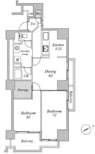 六本木ビュータワー 16階 58.91㎡