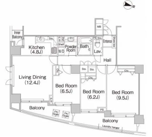 ミレニアムガーデンコート 4階 87.18㎡