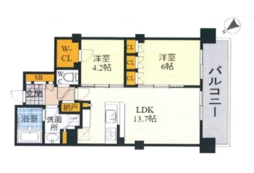 パークホームズ品川ザ レジデンス 14階 58.17㎡
