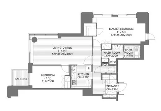 六本木ヒルズレジデンス B棟 35階 90.13㎡