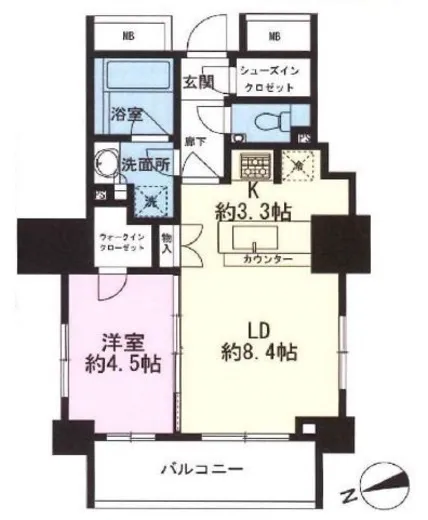 ザ・パークハウスアーバンス御成門 11階 40.1㎡