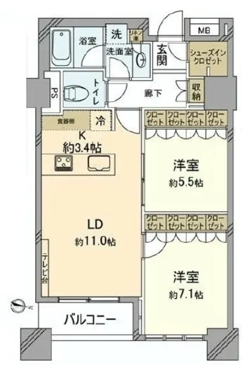 ザ湾岸タワーレックスガーデン 27階 65.71㎡