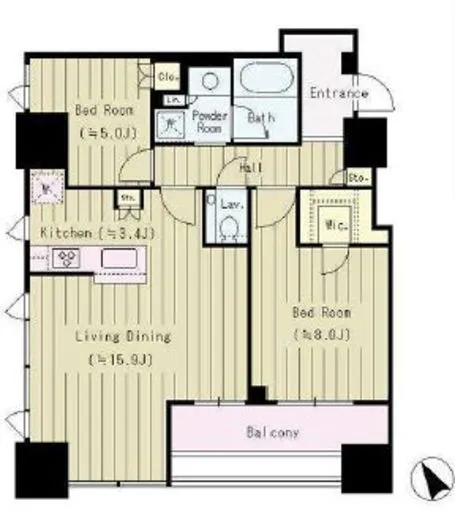 中野ツインマークタワー 18階 73.19㎡