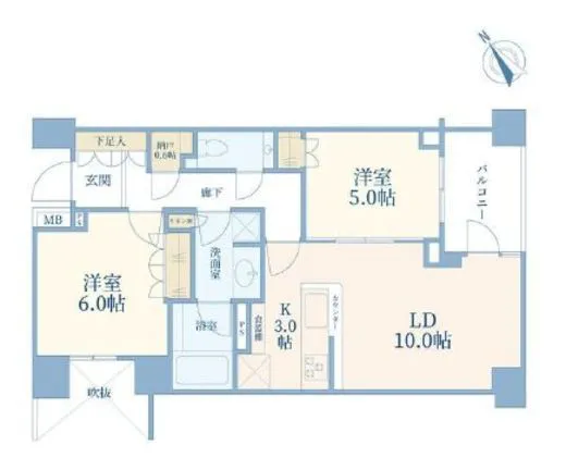 ザ・パークハウス上目黒ピアース 5階 58.18㎡