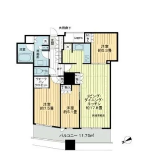 ザ・パークハウス西新宿タワー６０ 39階 81.5㎡