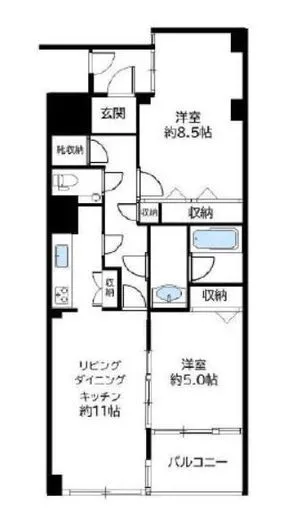 インペリアル広尾 6階 62.24㎡