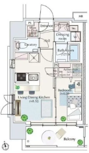 デュオヴェール浅草ウエスト 4階 33.67㎡