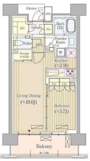 ジオ四谷荒木町 6階 47.01㎡