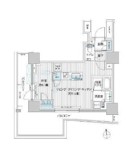 グランリビオ高輪三丁目 4階 38.77㎡