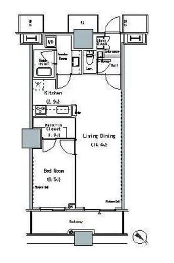 THE TOKYO TOWERS MIDTOWER 21階 55.52㎡