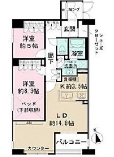 メゾンヴェール白金台 5階