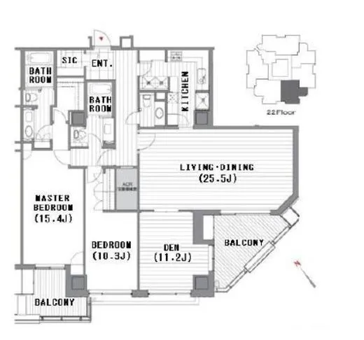 元麻布ヒルズ フォレストタワー 22階 162.98㎡