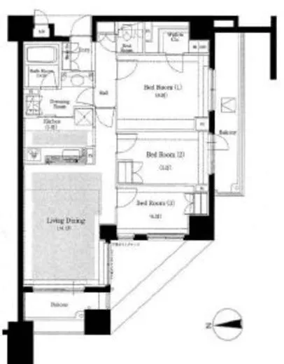 恵比寿パークハウス 6階 79.87㎡