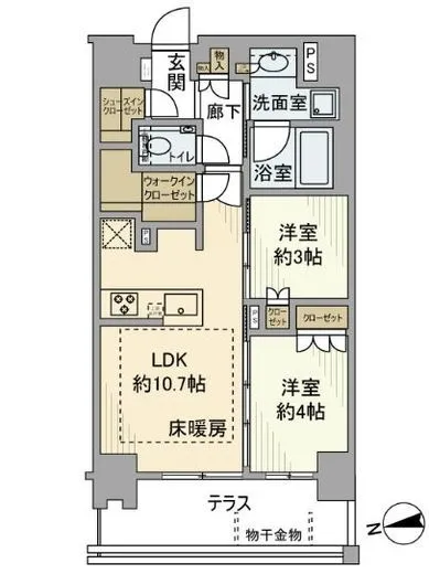 インプレストコア神楽坂 1階 47.76㎡