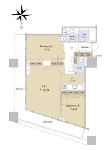 コンシェリア西新宿タワーズウエスト 30階 82.22㎡