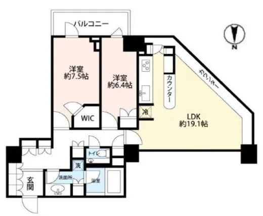 ラグナタワー 19階 82.18㎡