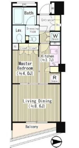 パークリュクス三宿 4階 40.8㎡