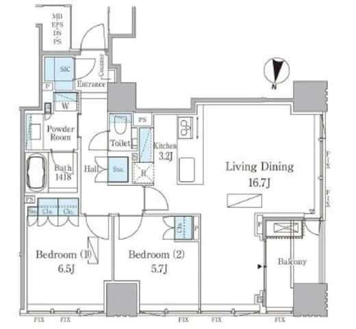 ザ・千代田麹町タワー 13階 73.21㎡