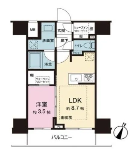 シティインデックス神田 8階 32.93㎡
