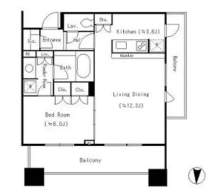 テラス渋谷美竹 12階 51.88㎡