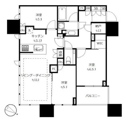 グランドミレーニア タワー＆スイート 21階 70.91㎡