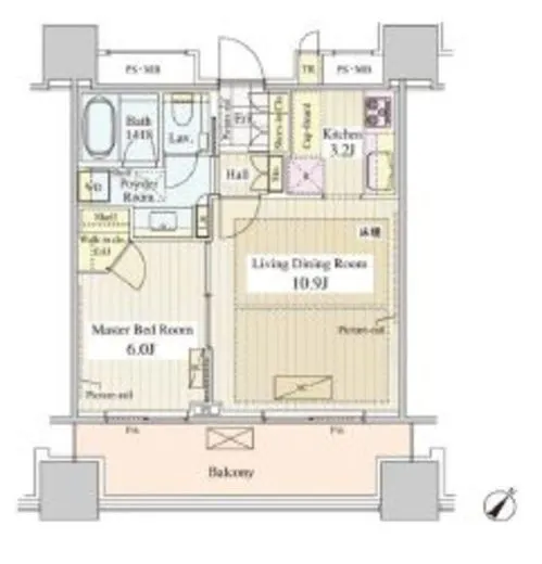 パークコート千代田富士見ザ タワー 4階 45.62㎡