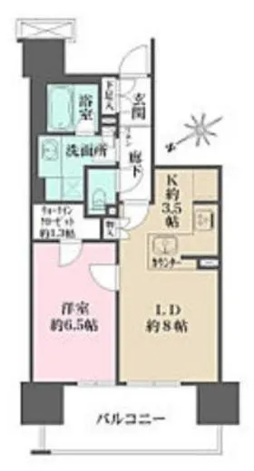 プライムパークス品川シーサイド ザ・レジデンス 5階 45.71㎡