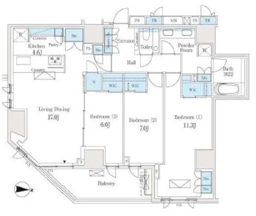ザ・パークハウス恵比寿南 4階 107.77㎡