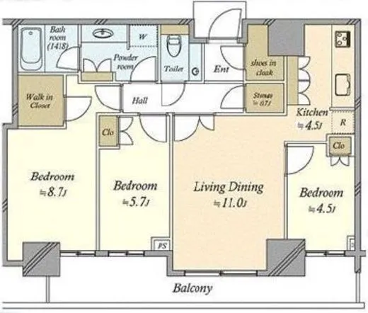 パークコート六本木ヒルトップ 25階 80.3㎡