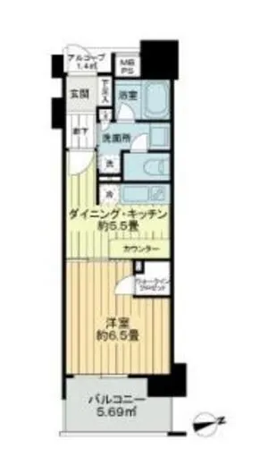 グローベルザ・スイート上野 15階 30.64㎡