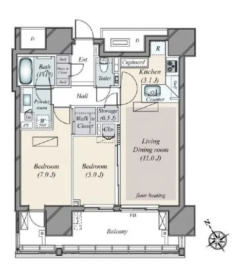 グランドヒルズ恵比寿 9階 79.23㎡