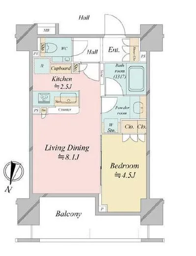 クラッシィスイート赤坂 3階 37.08㎡