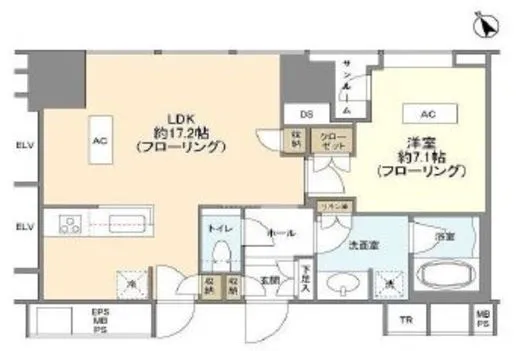 ワテラスタワーレジデンス 39階 57.9㎡