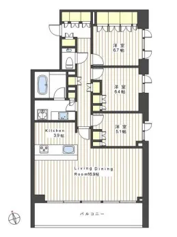 ザ・パークハウス広尾羽澤 3階
