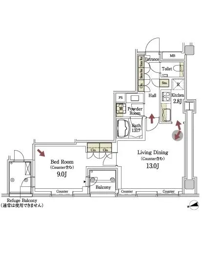 パークアクシス御成門 1808