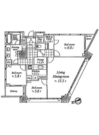 パークコート麻布十番ザ タワー 22