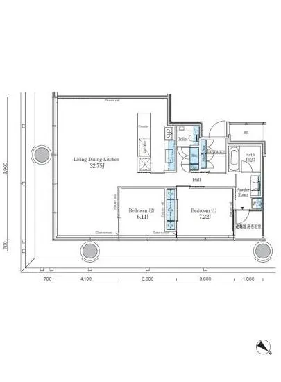 エル・セレーノ元赤坂レジデンス 1801