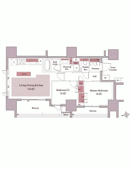 グランスイート白金高輪 12階