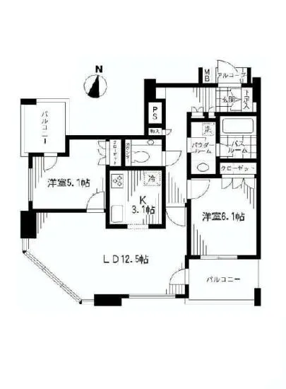 カテリーナ三田タワースイート　イーストアーク 5F
