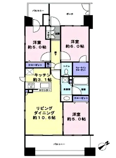 スカイクレストビュー芝浦 9F