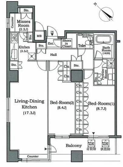 ホライズンプレイス赤坂 1602
