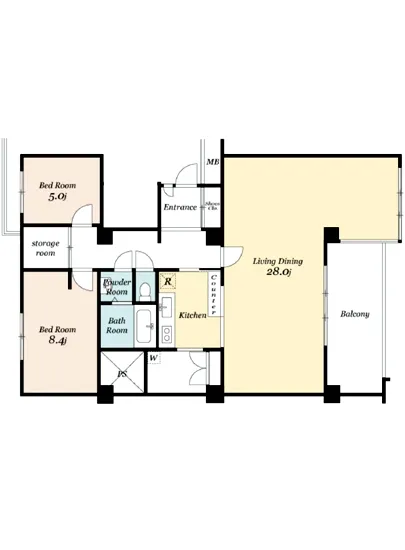 高輪パークマンション 4F