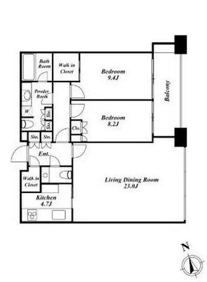 虎ノ門タワーズレジデンス 23F