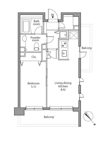 レジディア赤坂 407