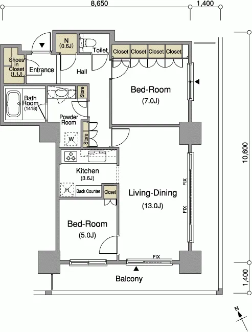 パークタワー芝浦ベイワード アーバンウイング 1702