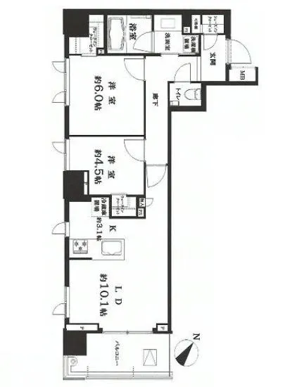 ルフォン白金台ザ・タワーレジデンス 2F